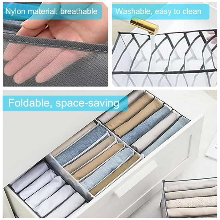 Folding Drawer Organizers - Mesh Nylon, Durable & Practical