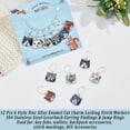 thumbnail image 3 of 12 Pcs Cat Stitch Markers, 6 Styles Alloy Enamel Cat Crochet Stitch Marker Charms Removable Locking Stitch Marker for Knitting Weaving Sewing Accessories Quilting Handmade Jewelry, 3 of 6