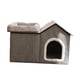 thumbnail image 4 of Casita multifuncional para gatos, cálida, con cojín extraíble y lavable, escondite para mascotas. Gris, 4 of 9