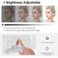 thumbnail image 3 of TEMOGU-Makeup Mirror Vanity Mirror with Lights 1X 2X 3X 10X Magnification, Lighted Makeup Mirror, Touch Control, Tri-Fold Portable LED Makeup Vanity, Two Power Supply Modes, White, 3 of 4