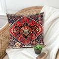 thumbnail image 4 of Dalrosia Boho Pillow Covers Carpet Pattern Decorative Pillow Cover Retro Rust Floral Throw Pillow Covers Linen Decorative Pillow Covers for Couch Living Room Sofa, 18X18 in, 4 of 6