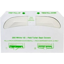 TrueCraftware- Half Fold Paper Toilet Seat Covers (250 Sheet/Pack) Disposable Toilet Seat Cover- Disposable Flushable Paper Toilet Seat Liner for Commercial and Public Restrooms Portable Potty Seats