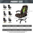 thumbnail image 5 of SCRAWLGOD 3 Pieces Removable Office Chair Slipcover with Arm Rest Slipcovers Elastic High Back Chair Cover Crease Resistant Boss Chair Protector, Cucumber Heart Sunglasses, S, 5 of 7