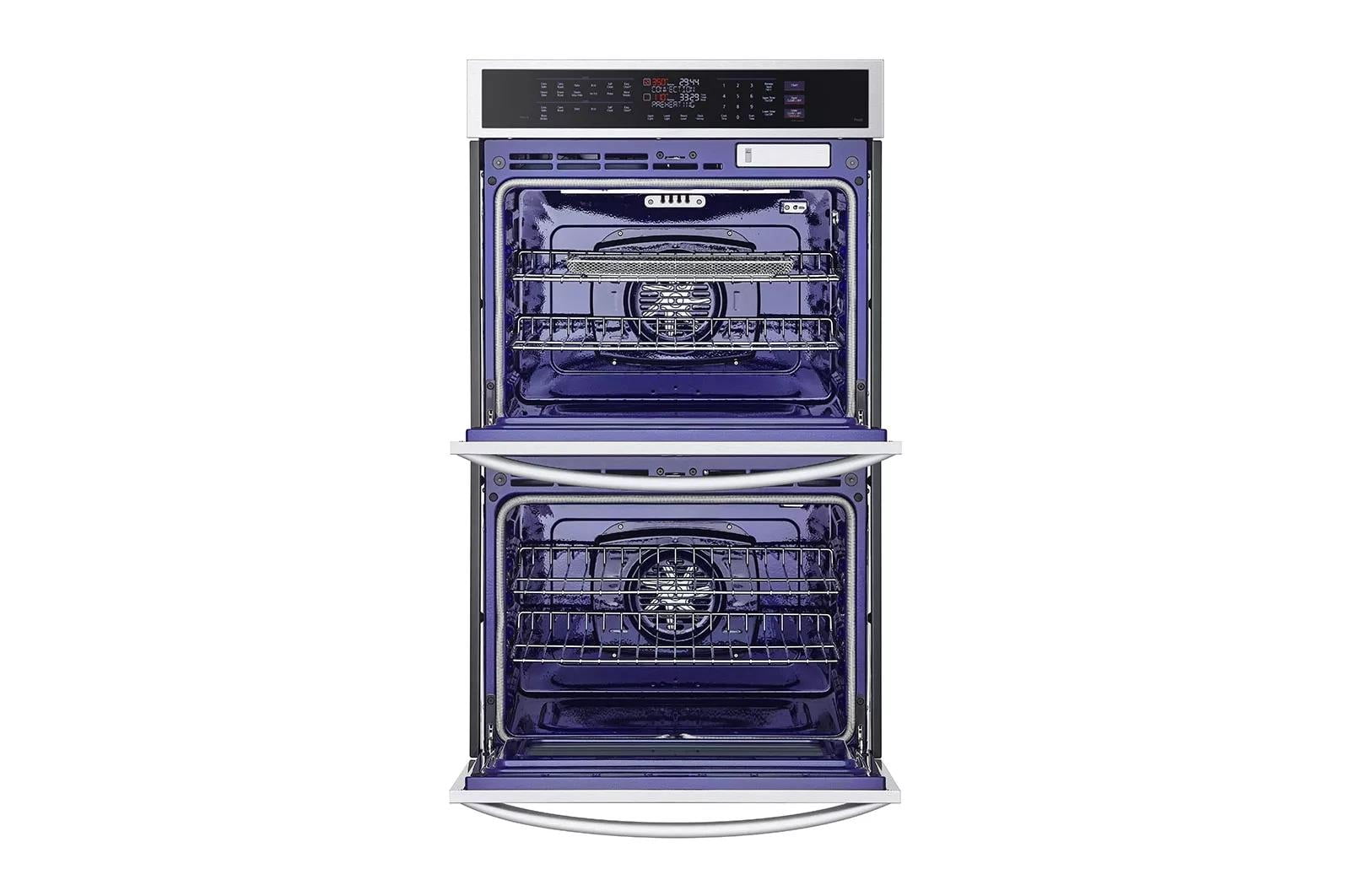 WDEP9427F 9.4 cu. ft. Smart Double Wall Oven with True Convection InstaView Air Fry Steam Sous Vide