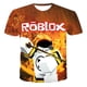 thumbnail image 1 of ROBLOX-Camiseta de empalme con estampado de dibujos animados para niños, Camiseta deportiva con cuello redondo, Tops de manga corta alta, 3D, Verano, 1 of 4