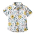 thumbnail image 4 of Staki Boys Spring Outfits Boy's Summer Beach Outfits Textured Button Down Shirt and Short Sets Casual Vacation Clothes for Toddler 3T 4T 5T,Khaki 3-6 Months, 4 of 8