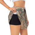 thumbnail image 3 of Running Shorts for Women, The World is Hemisphere Workout Athletic Shorts with Pockets, Lounge Yoga Shorts Women, 3 of 7