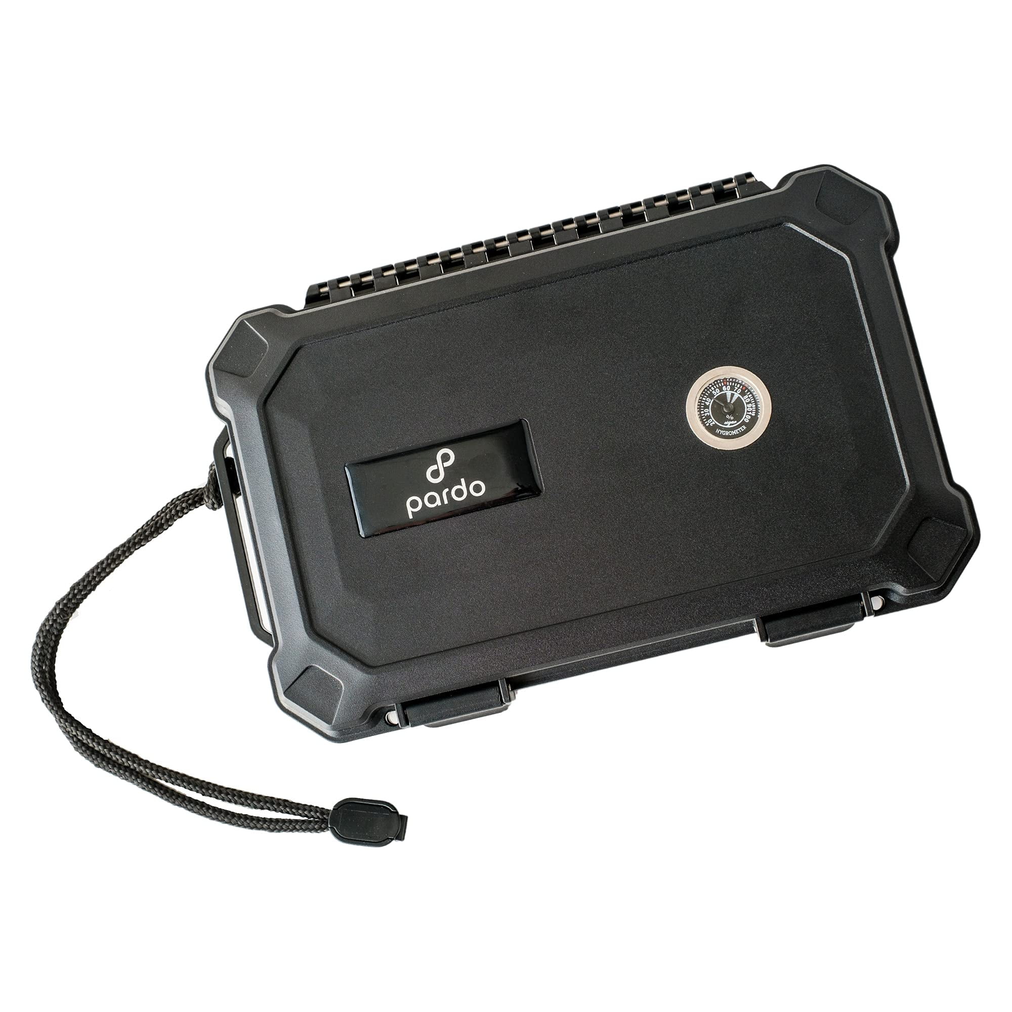 Pardo Travel Humidor Case with Built in Hygrometer 5 Count Waterproof, Rugged, Crushproof