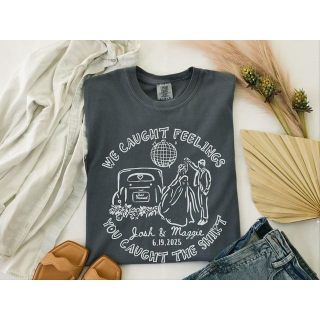 Custom Wedding Shirts, Personalized Bridal Party Gifts, Wedding Party Favors, Custom Weddi - Sand - S