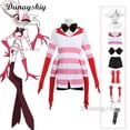thumbnail image 2 of Disfraz de Cosplay de Hazbin Hotel Dust Angel, uniforme para mujer y niña, vestido para fiesta de cumpleaños, carnaval, disfraz de Halloween, 2 of 5