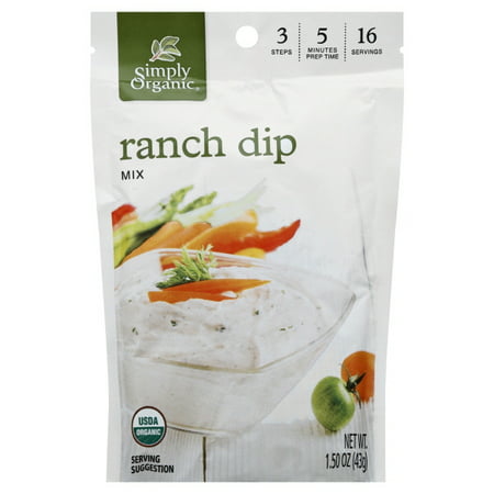 Simply Organic Dips Ranch At least 95% Organic (12x1.5oz) ( Value (Best Store Bought Ranch Dip)