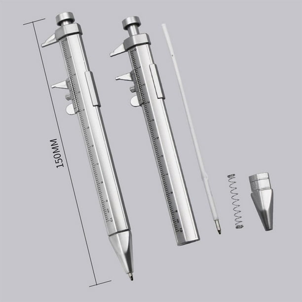 Bolígrafo calibrador multifunción Bolígrafo Rodillo calibrador Vernier de 1,0 mm (negro) Sywqhk Libre de BPA