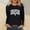 Black, variant on Women's St. Patrick's Day Tops Long Sleeve Irish Shamrock Graphic Tee Shirts Holiday Irish Casual Crew Neck Blouse