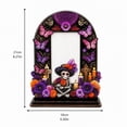 thumbnail image 4 of Dia De Los Muertos Altar Wooden Picture Frames,2026 Mexican Day of The Dead Ofrenda Decor Sugar Skull Photo Frame Tabletop Memorial Home Ornament Style D, 4 of 6