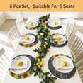 thumbnail image 5 of Yellow Sunflowers Round 13 Inch Placemats Set of 4, Farmhouse Floral Rustic Leaves Dark Grey HeatResistant Non Slip Place Mats for Dining Table, Wipeable Braided Kitchen Table Mats for Housewarming, 5 of 9