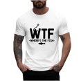 thumbnail image 1 of Mangas de Mano para Hombres, Cuello Redondo de Verano Ocio Impreso Superior, Moda Casual Manga Larga Poliéster, 1 of 1