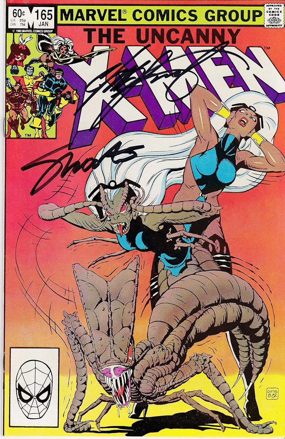Uncanny X-Men #165 Signed Jim Shooter and Chris Claremont