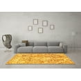 thumbnail image 3 of Ahgly Company Machine Washable Indoor Rectangle Abstract Yellow Modern Area Rugs, 8' x 10', 3 of 4
