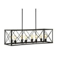 thumbnail image 2 of JONATHAN Y Ferme 39" 8-Light Adjustable Iron Farmhouse Industrial LED Dimmable Pendant, Oil Rubbed Bronze, 2 of 8