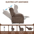 thumbnail image 6 of UHOMEPRO Power Lift Recliner Chair for Seniors, Stand Assist Lift Chair with Remote Control, Easy Up Reclining Chair, 350 lbs Capacity, Brown, 6 of 11
