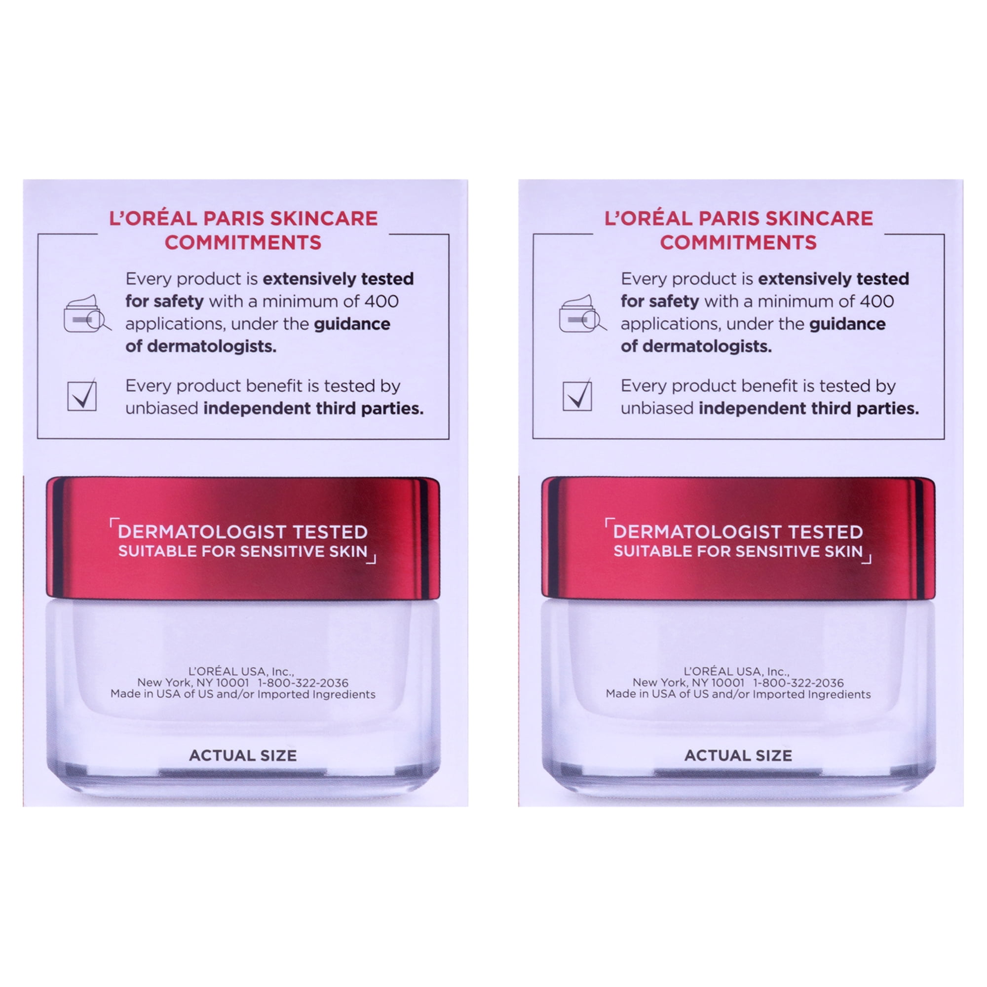 Revitalift Anti Wrinkle and Firming Day Cream by L'Oréal Paris for Unisex - 1.7 oz Moisturizer - Pack of 2