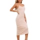 thumbnail image 4 of Camisón de noche para mujer Inspire Chic, con tirantes ajustables, vestido de dormir de modal en color beige, 4 of 6