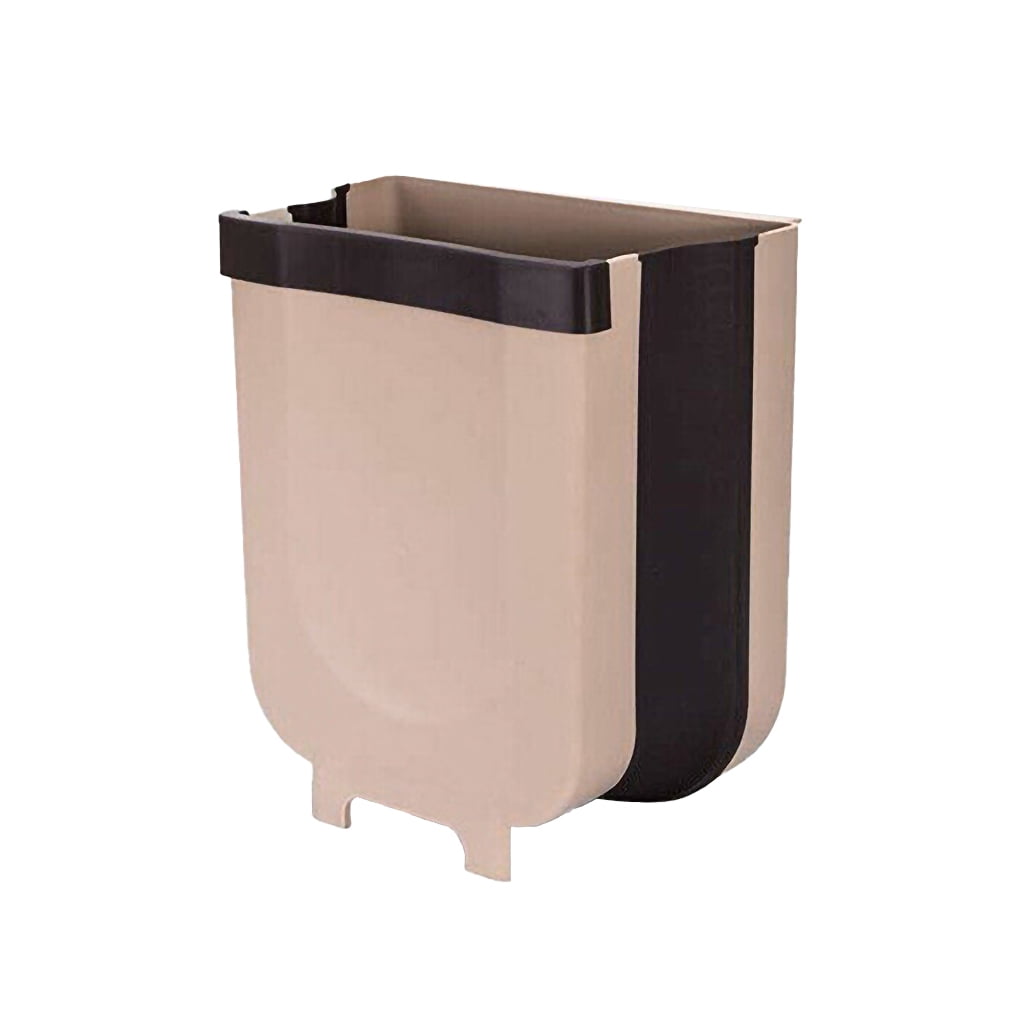 Workhe Folded Trash Can Hanging Dustbin Household Garbage Bin PP Trash