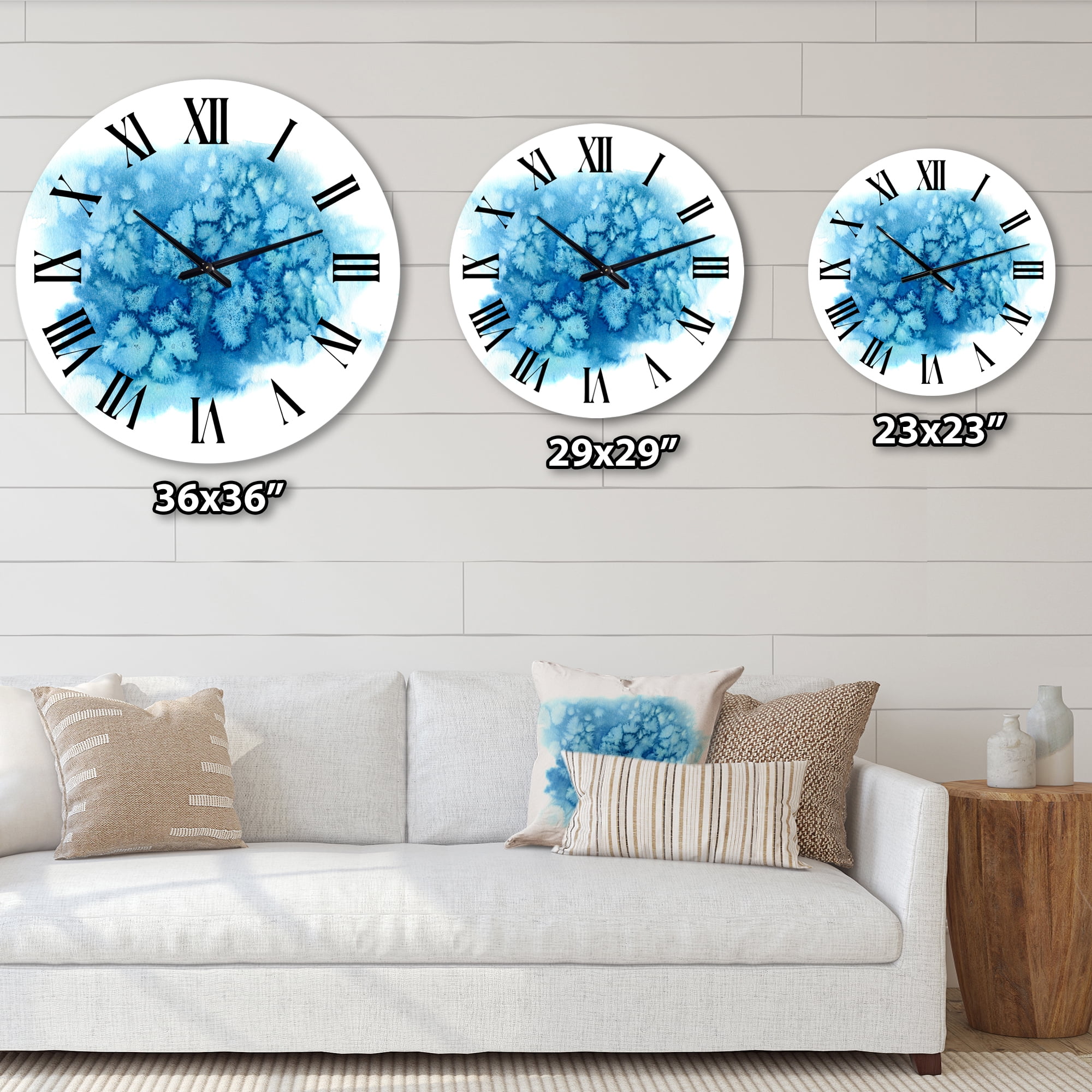 Designart 1 in Modern,Contemporary Wall Clock