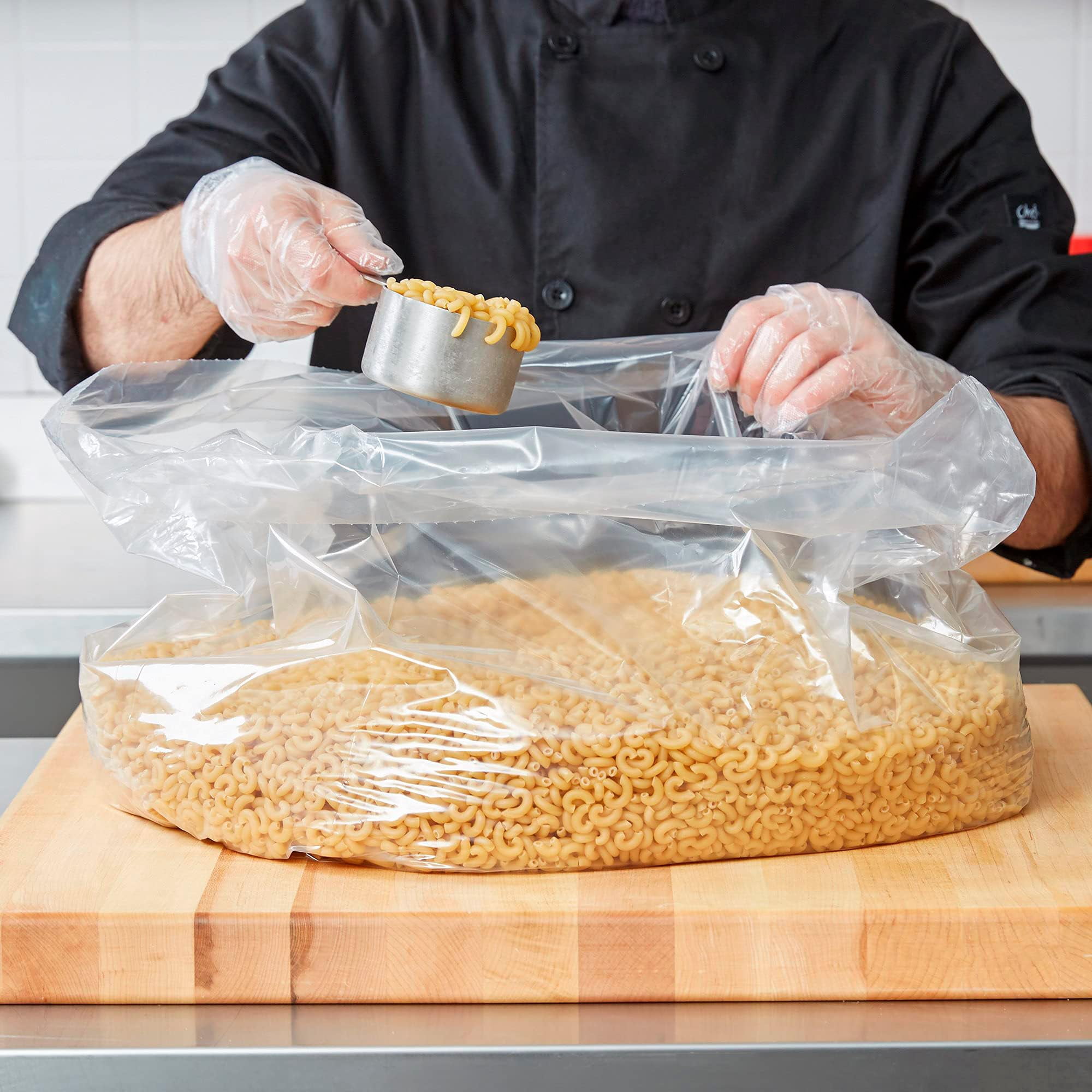 Clear Gusseted Plastic Food Bags, 2 Mil Thick Poly Produce Bags, 600 Count, 15 x 9 x 24 in