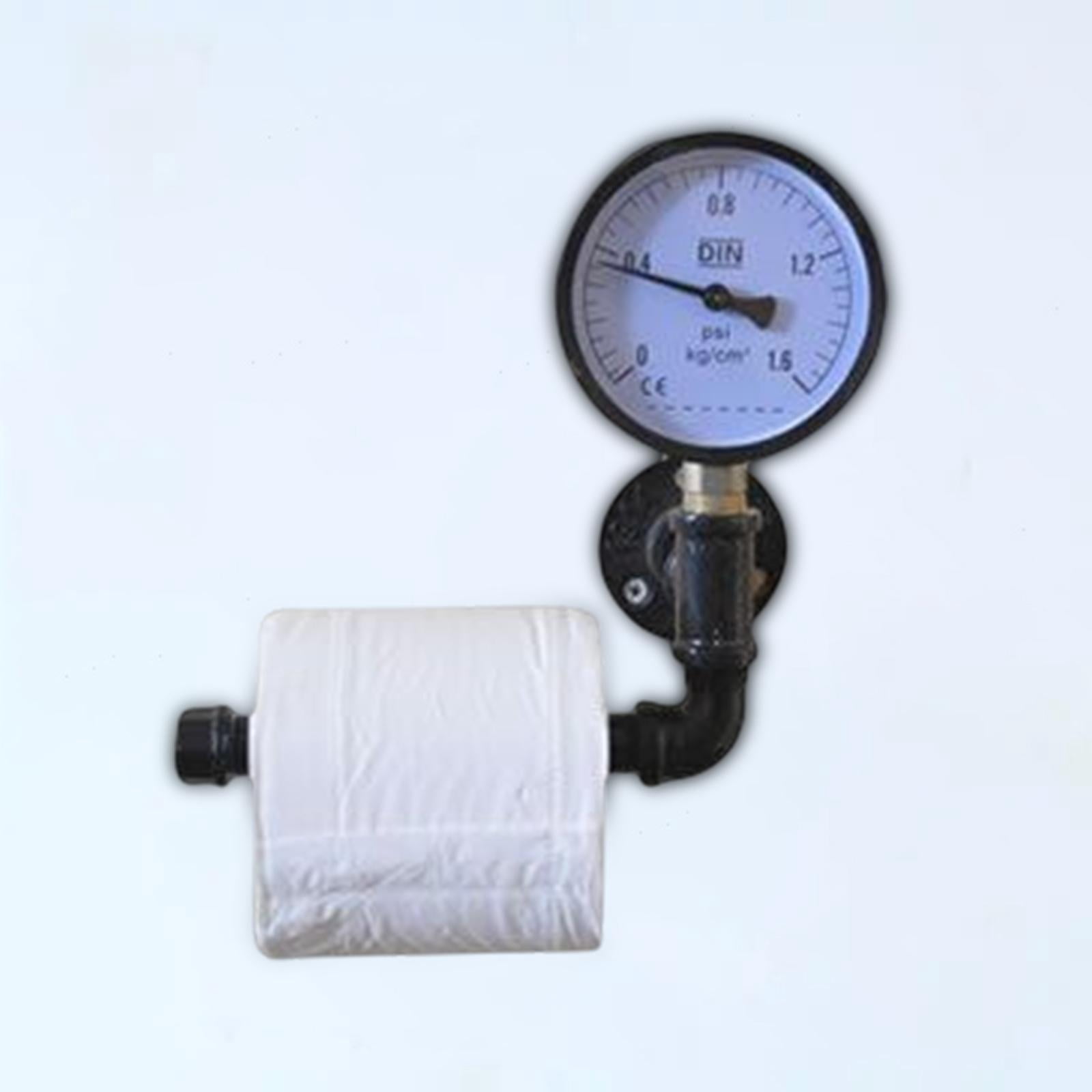 Fiocias Retro Toilet Paper Roll Holder Mounted Shelf Paper Shelf Industrial Toilet Paper