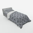 thumbnail image 2 of Ambesonne Animal Bedding Set 3 Pcs, Skull Crossbones Wild, Twin, Black White Purplegrey, 2 of 2
