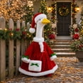 thumbnail image 5 of LEFXSMR Christmas Porch Goose Outfit, Winter Velvet Christmas Goose Outfit with Bag Hat , 23" Porch Goose Outfits for Patio Yard Lawn Garden Outdoor, 5 of 8