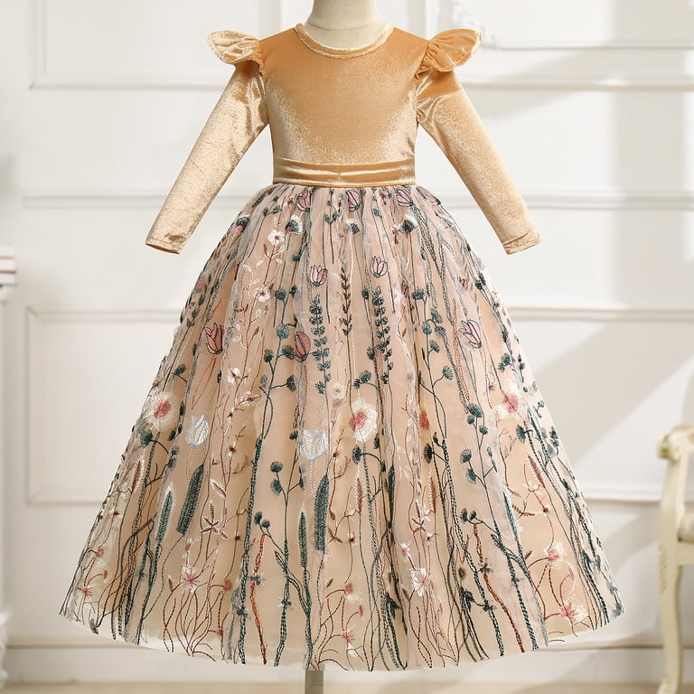 sachin and babi light blue dress Fashion Girls Wedding Princess Dress Winter Formal Gown Ball Flower Kids Clothes Children Clothing Party Girl Dresses