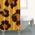 thumbnail image 4 of Yellow and Black Of Leopard Print Shower Curtain 36"x72" ,Bathroom Decorative Shower Curtains Set with 12 Hooks,Modern Waterproof Washable Shower Curtain, 4 of 6