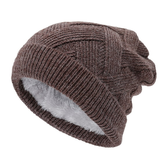 Tao Tao Unisex Slouchy Beanie Knit Crochet Rasta Cap Winter Hat Warm Knitted Thick Baggy Slouchy Beanie Skull Cap Coffee Free Size