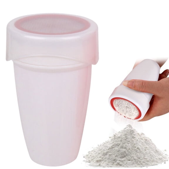 Goowood Powdered Sugar Shaker Duster Flour Shaker for Bread Baking Portable Flour Container and Sugar Dispenser for Home Kitchen Use