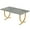 Gray & Gold, variant on Tribesigns 63 Inch Rectangular Dining Table for 4 to 6 with Faux Marble Table Top and Metal Legs