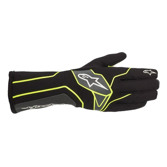 Guantes de karting Alpinestars Tech-1 K V2, talla mediana, negro/amarillo