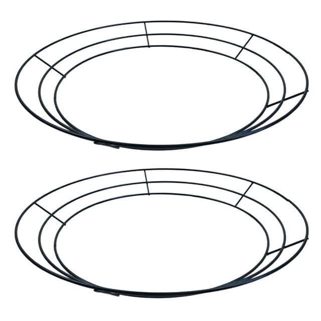 CONJUNTO de 2 MARCOS en apariencia de de METAL SÓLIDO, SUMINISTROS para ARTESANÍa de FLORISTERÍa 12 '' Y 14 '' DYNWAVEMX Marco de corona de alambre de metal