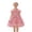 Pink, variant on lnmuld Girls Cute Summer Dresses Elegant Girls formal Tiered Dress with Lace Trim Gown for and Party Celebrations Color:Pink,Size:6-7 Years