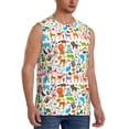 thumbnail image 2 of Daiia Animals Printed Men's Tank Tops,Casual Soft Sleeveless Gym Muscle Shirts Bodybuilding Tee-Small, 2 of 8