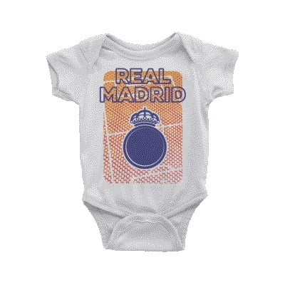 Real Madrid - White Home Field Baby Onesie