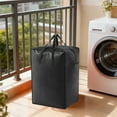 thumbnail image 4 of Bolsa de almacenamiento de algodón de gran capacidad | Organizador de tela no tejida con cremallera bidireccional y asa reforzada | Para clasificar ropa de dormitorio, guardar ropa en dormitorios,, 4 of 6
