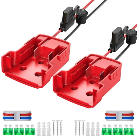 2 Pack Power Wheels Adapter for Milwaukee M18 Battery Adapter Power Wheels Battery Converter Kit