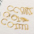 thumbnail image 3 of Anillos de nariz de acero inoxidable de 20 g, aro en forma de L, pernos para la nariz, tornillo para la nariz, hueso dorado para mujeres y hombres, juego de pernos para la nariz, anillo para la nariz,, 3 of 3