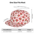 thumbnail image 6 of Daiia Strawberry Flower print Flat Bill Hats Flat Brim Trucker Cap Baseball Cap Adjustable Classic Low Profile Hat Unconstructed Plain Cap, 6 of 9