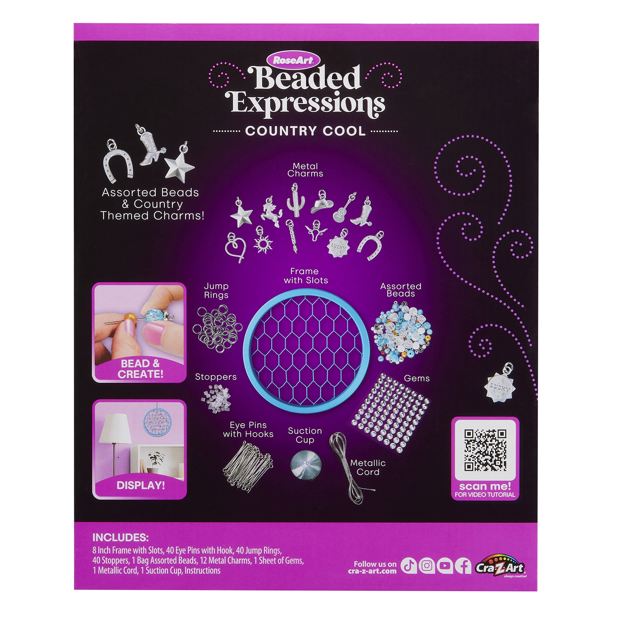 Roseart Beaded Expressions Country Cool Sparkling Beaded Creations Kit