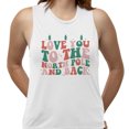 thumbnail image 2 of To the North Pole and Back Women's Muscle Tank Large White, 2 of 5