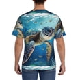 thumbnail image 2 of Rocae Watercolor Turtle for Men's Moisture-Wicking Crew Tee - T-Shirt for Sports, Outdoor Activities, and Casual WearLarge, 2 of 9