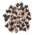 thumbnail image 1 of Miangastore 50Pcs Photo Paper Pegs Small Heart Shape Wood with Coffee Color for Fixation and Sealing at Home, 1 of 8